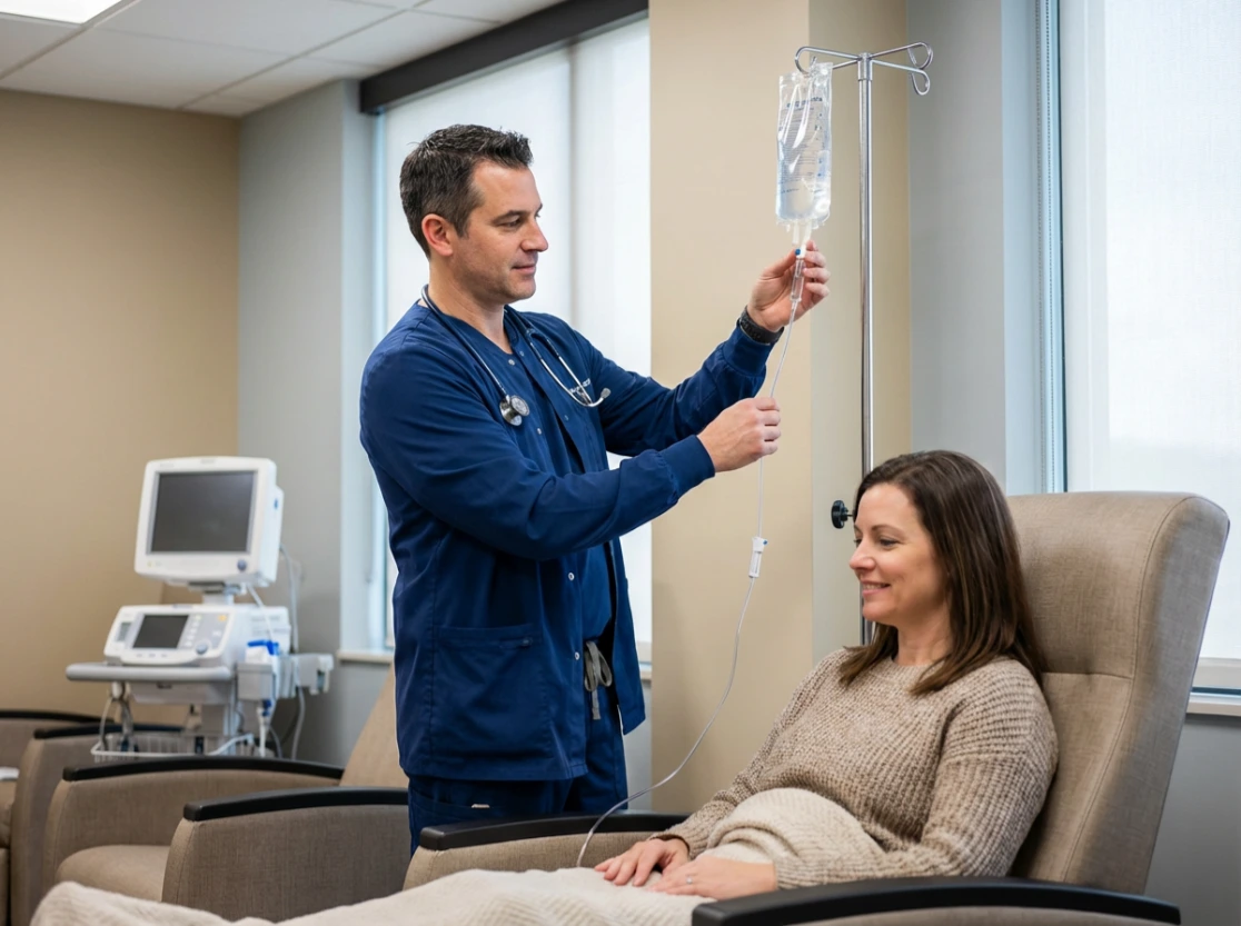 IV vitamin therapy infusion session